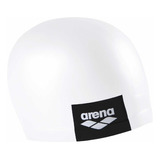 Gorra De Natación Arena Logo Moulded Blanco Silicona Diseño De La Tela Liso Tamaño Unico