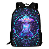 Mochila Geométrica D-wolves Psychedelic Magic Mushrooms, Tra