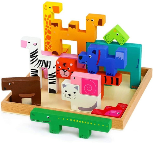 Acool Rompecabezas Puzzle Ruso Encastre De Madera Ac6616 Color Multicolor