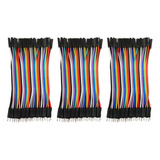 Paquete 120 Piezas Cable Jumper Dupont Macho - Hembra 10cm