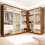 Conjunto Closet Casal Sem Portas 2 Módulos 6 Gavetas Wt