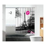 Cortina De Baño Tela Impermeable Paris Xoxo