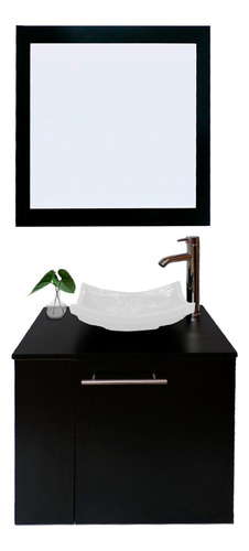 Gabinete De Baño Con Espejo Decorativo 60x50 Cm Decomobil