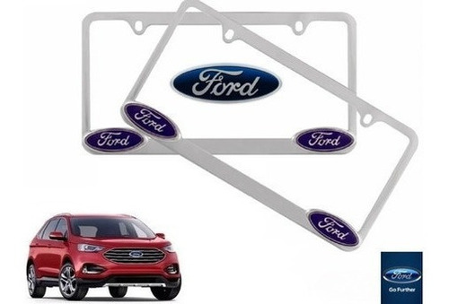 Par Porta Placas Ford Edge 2.0 2020 Original