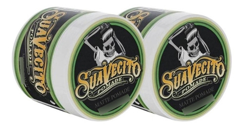 2pack Pomada Suavecito Matte No Brillo Para Cabello 4oz