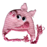 Gorro De Peppa Pig Chancho De Lana Crochet Amigurumi 