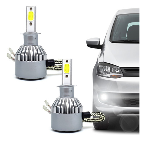 Par Lâmpadas H3 Farol Milha Jac J6 2011 Super Led C6