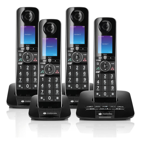 Sistema De Teléfono Inalámbrico Motorola Voice D8714 Con 4