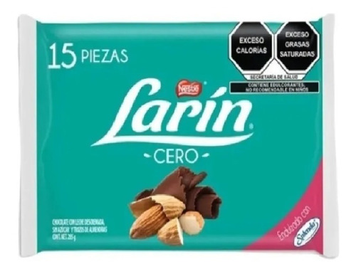 Larin Cero Sin Azúcar Con Almendras 15 Pza Leche Descremada 