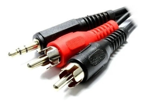 Cable De Audio Mini Plug Stereo A 2 Plug Rca 8 Mts Reforzado