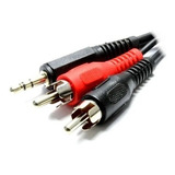 Cable De Audio Mini Plug Stereo A 2 Plug Rca 8 Mts Reforzado