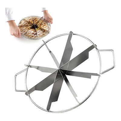 Cortador De Pastel Acero Inoxidable 8 Rebanadas  26.5cm | Meses sin interés