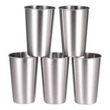 5 Uds Vasos De Acero Inoxidable Para Cerveza  500ml