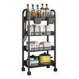 Carrito Organizador Acero 5 Niveles Para Cocina Con Ruedas