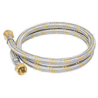 Manguera Ace. Inox. Gas 3/8'' X 3/8'' 5 Mt Foset 49520 Color Plateado