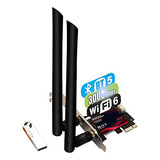 Tarjeta Wifi 6 Pcie Trow Dow 076 3000 Mbps Bluetooth 5.0