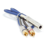 Cable Audio X 1 Mts  Plug 6, 5 Stereo Hembra A  2  Rca Macho