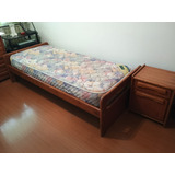 Cama 1 Plaza + Mesa De Luz + Colchon