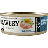 Bravery Húmedo Gato Pollo Guisantes 70 Grs