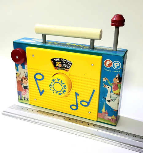 Radio Tv Caja Musical A Cuerda Años '60 Fisher Price. Usada.