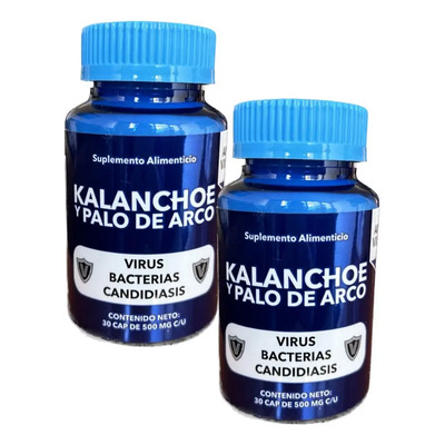 Kalanchoe Palo De Arco 30 Caps TESOROS INDIGENAS Vegano Insaboro Pack 2pz | MercadoLibre