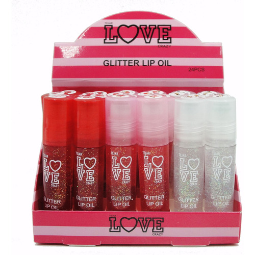 Brillo Labial A Bolilla Love Crazy Con Glitter (caja X 24)