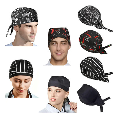 4 Pack Gorros Cofia Para Chef, Cocinera, Mesero Tela | MercadoLibre