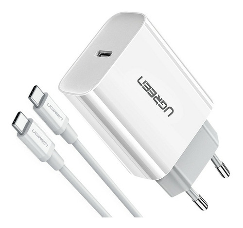 Cargador Rápido Ugreen Usb-c De 18w + Cable Usb-c