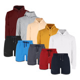 Pack De 5 Shorts Deportivos Y 5 Sudaderas Afelpada Ejercicio