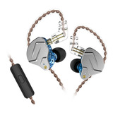 Audífonos In-ear Gamer Kz Auriculares Con Cable Zsn Pro With Mic Azul