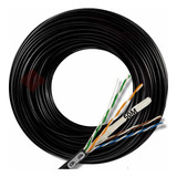 Cable Utp 100% Cobre Saxxon Cat6 Negro Exterior 50 m awg23