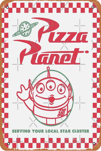 Pizza Planet Box Art - Cartel De Metal Retro Para El Hogar,