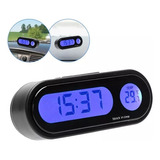 Termômetro Digital Relógio Carro Lcd 2x1 C/ Clip