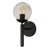 Arandela Luminalux La Linda Ball Jabuticaba Decoração Home L Cor Preto Com Globo Fumê