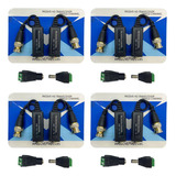 Pack X 4 Balun Hd Ahd Cvi Tvi Plug Par Dc Utp Cctv Camara