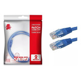 Cabo De Rede Patch Cord 100% Cobre Cat5e 2m Azul 5