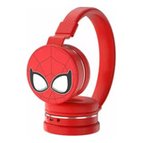 Audífono Diadema Bluetooth Spiderman Niños Hombre Araña Roj 
