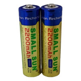 Combo Pilas Recargables Baterias X2 2200 Mah 9.6wh 3.7v18650