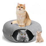 Cama Tunel Para Gatos Con Cremallera Tipo Donut Mascotas L