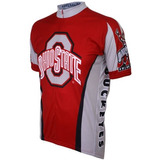 Ncaa Ohio State Ciclismo Jersey, Grande, Rojo / Gris.