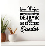 Vinil De Pared Frase Una Mujer Inteligente Pegatina