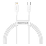 Cabo C Lightning Baseus Pd 20w 1.5m iPhone 11 12 8 X Xr Cor Branco