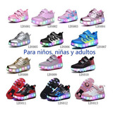 Tenis Patines Led Con 2 Ruedas, Zapatos Deportivos