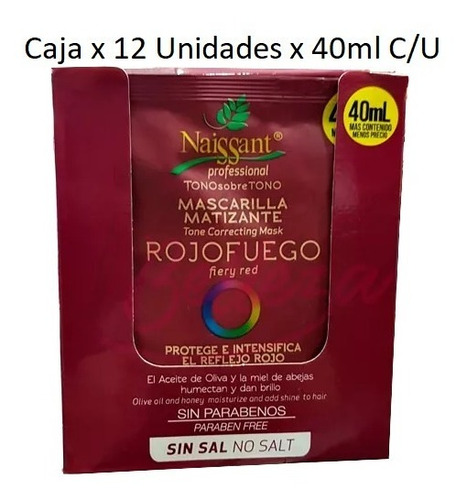 Masc. Naissant Rojo Fuego 12x40 - mL a $1472