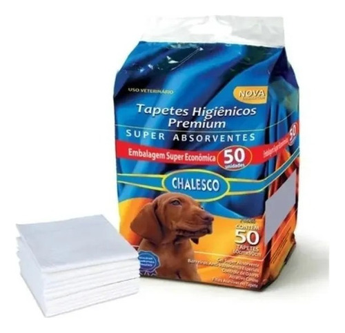 Tapete Higiênico Antivazante Absorvente P/ Cachorro 50 Un