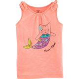 Playera Carters De Niña De Resaque Gato Sirena