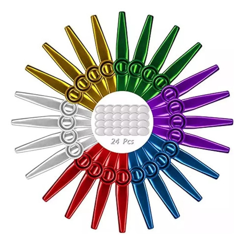 Kazoo De Metal Multicolor Para Niños Y Adultos, 24 Piezas