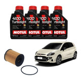 Kit Troca Óleo Punto T-jet Motul 4100 10w40 Filtro Pel118