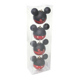 Bola Decorativa Disney 2 Minnie Laço 2 Mickey Botão C/08 Cm 