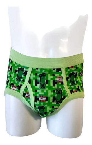 Trusas Para Niño Brief Minecraft 5 Pzas Calzon Infantil *sk